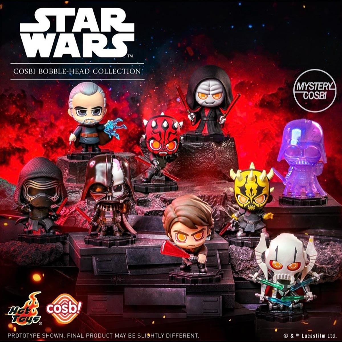Blind Box Display (8 Stk.): Cosbi Minifiguren - Dark Side