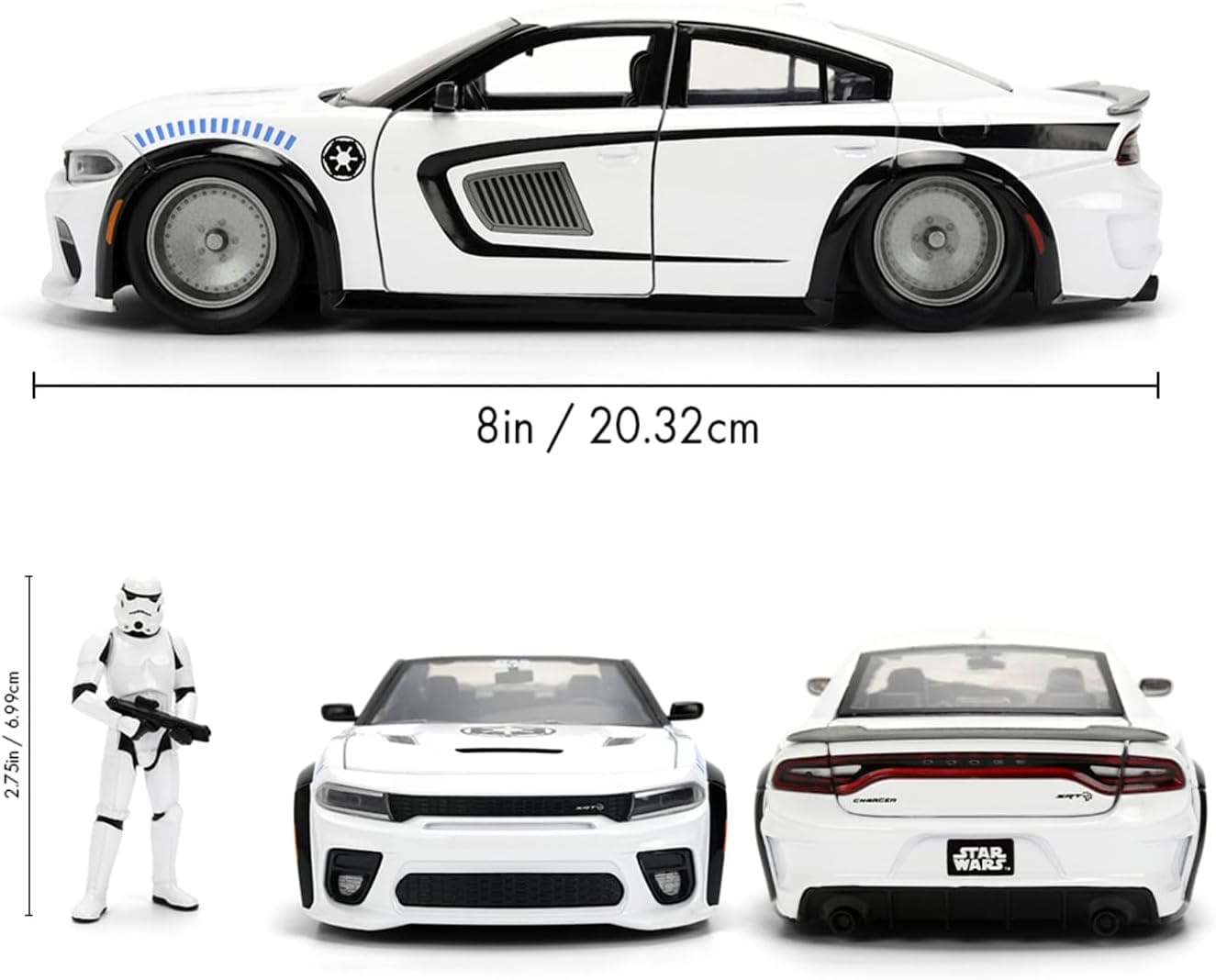 Diecast Modell Stormtrooper Dodge Charger SRT Hellcat - 1/24