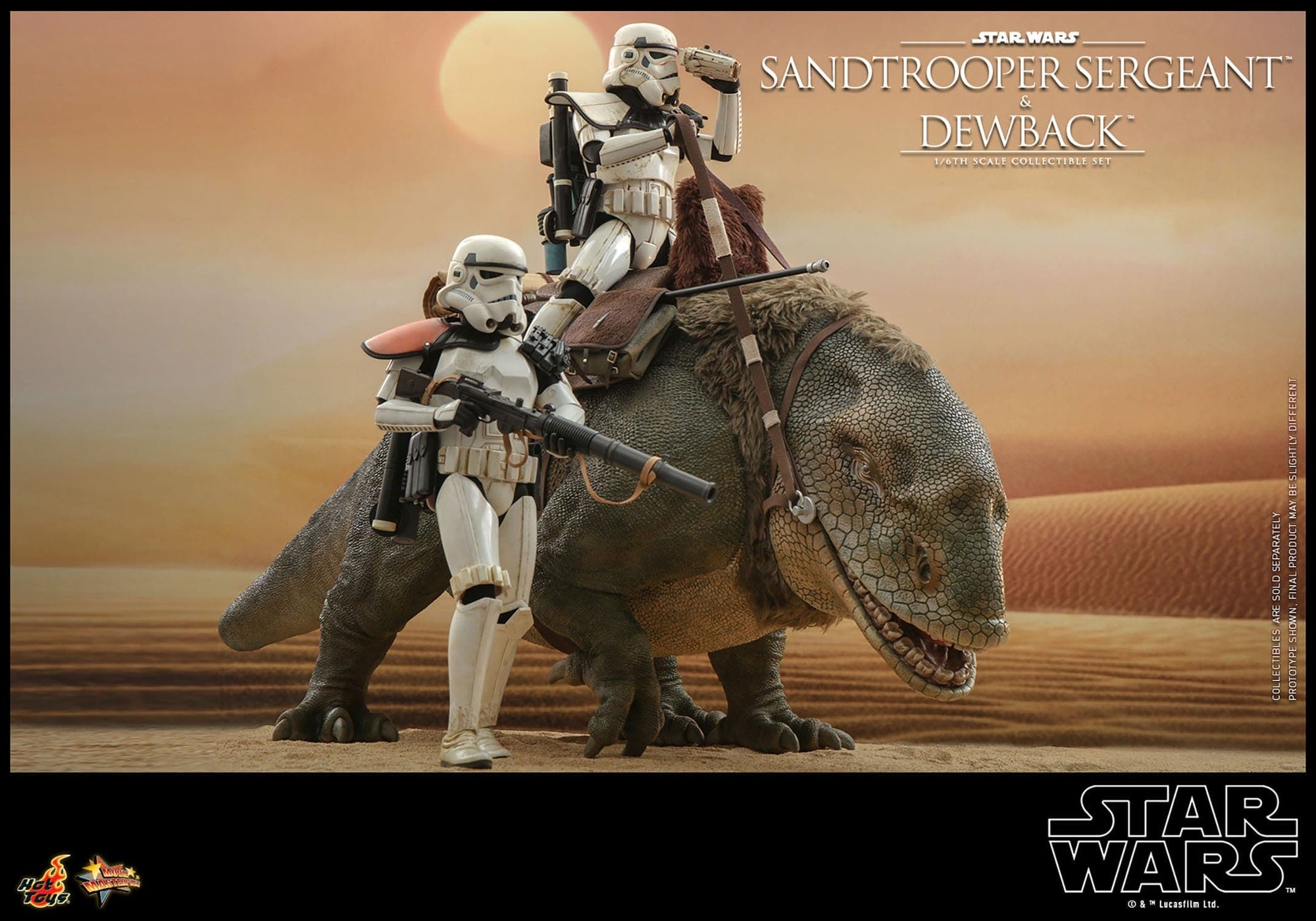 2er-Pack 1/6 Sandtrooper Sergeant & Dewback - Episode IV - Movie Masterpiece