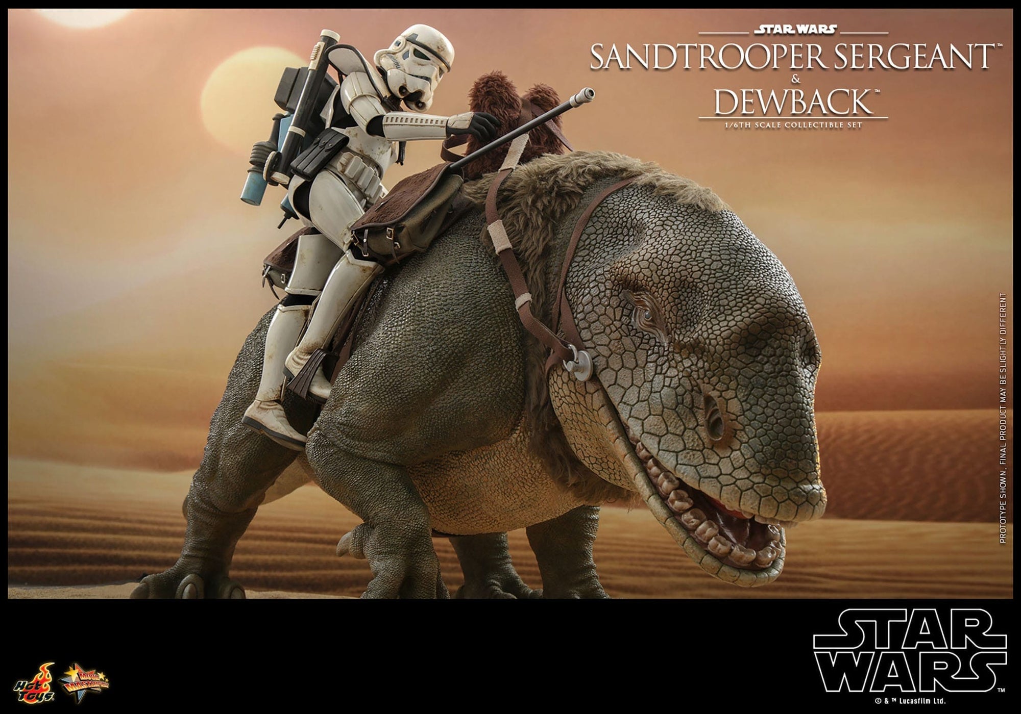 2er-Pack 1/6 Sandtrooper Sergeant & Dewback - Episode IV - Movie Masterpiece