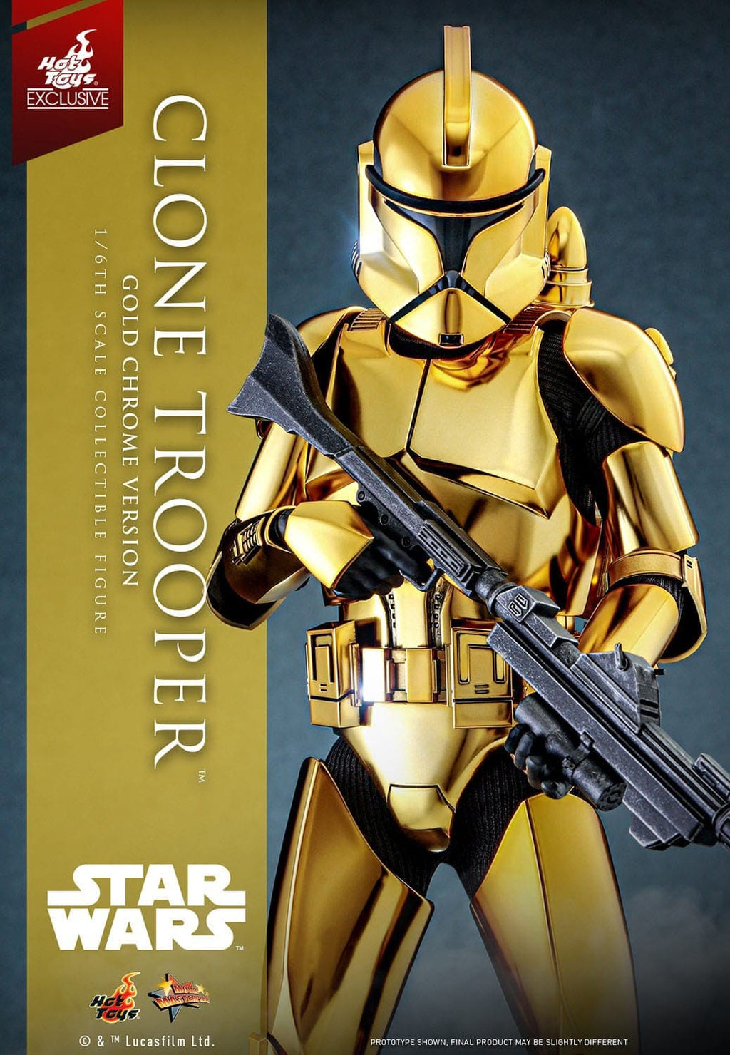 Clone Trooper (Gold Chrome Version) - Movie Masterpiece - HT Exclusive