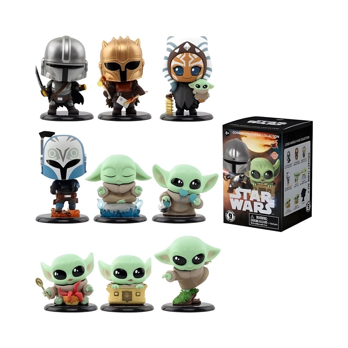 Blind Box Display (8 Stk.): Cosbi Minifiguren - The Mandalorian